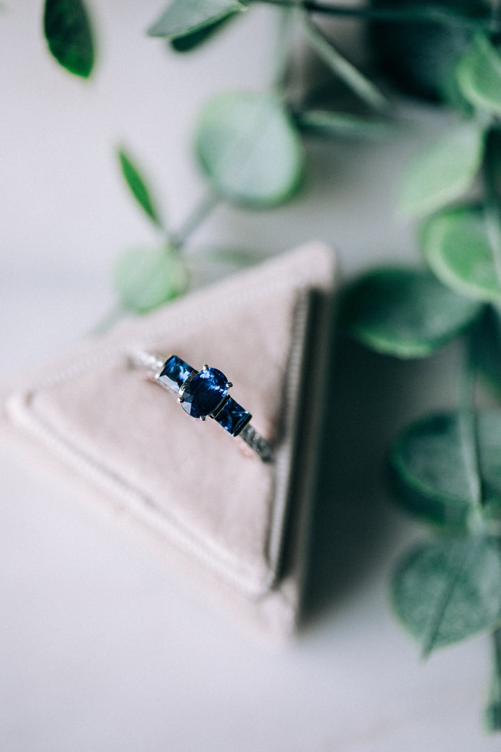Ceylon Sapphire and Diamond Ring - Oz's Jewelers by The Hickory Jewelry Company