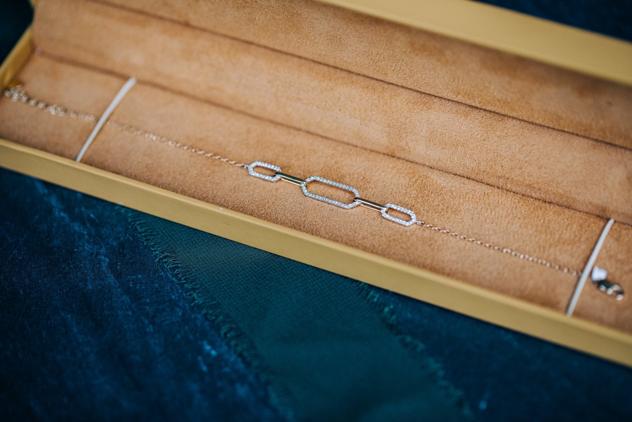 Diamond Two - Tone Gold Bracelet - Oz's Jewelers by The Hickory Jewelry Company
