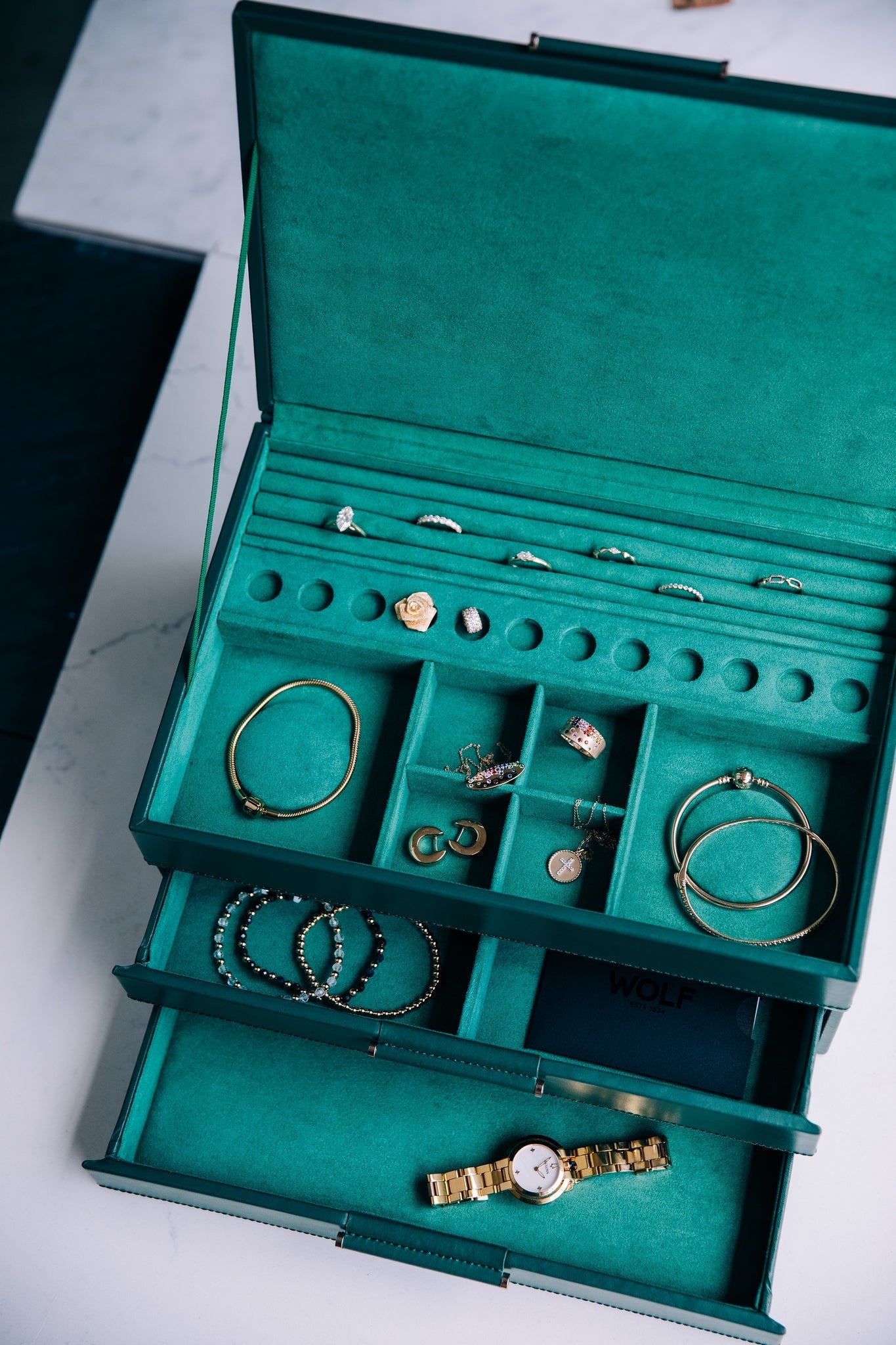 WOLF Sophia Jewelry Box with Drawers - Main Image