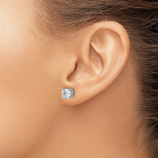 3 Prong Natural Diamond Solitaire Stud Earring - Oz's Jewelers by The Hickory Jewelry Company