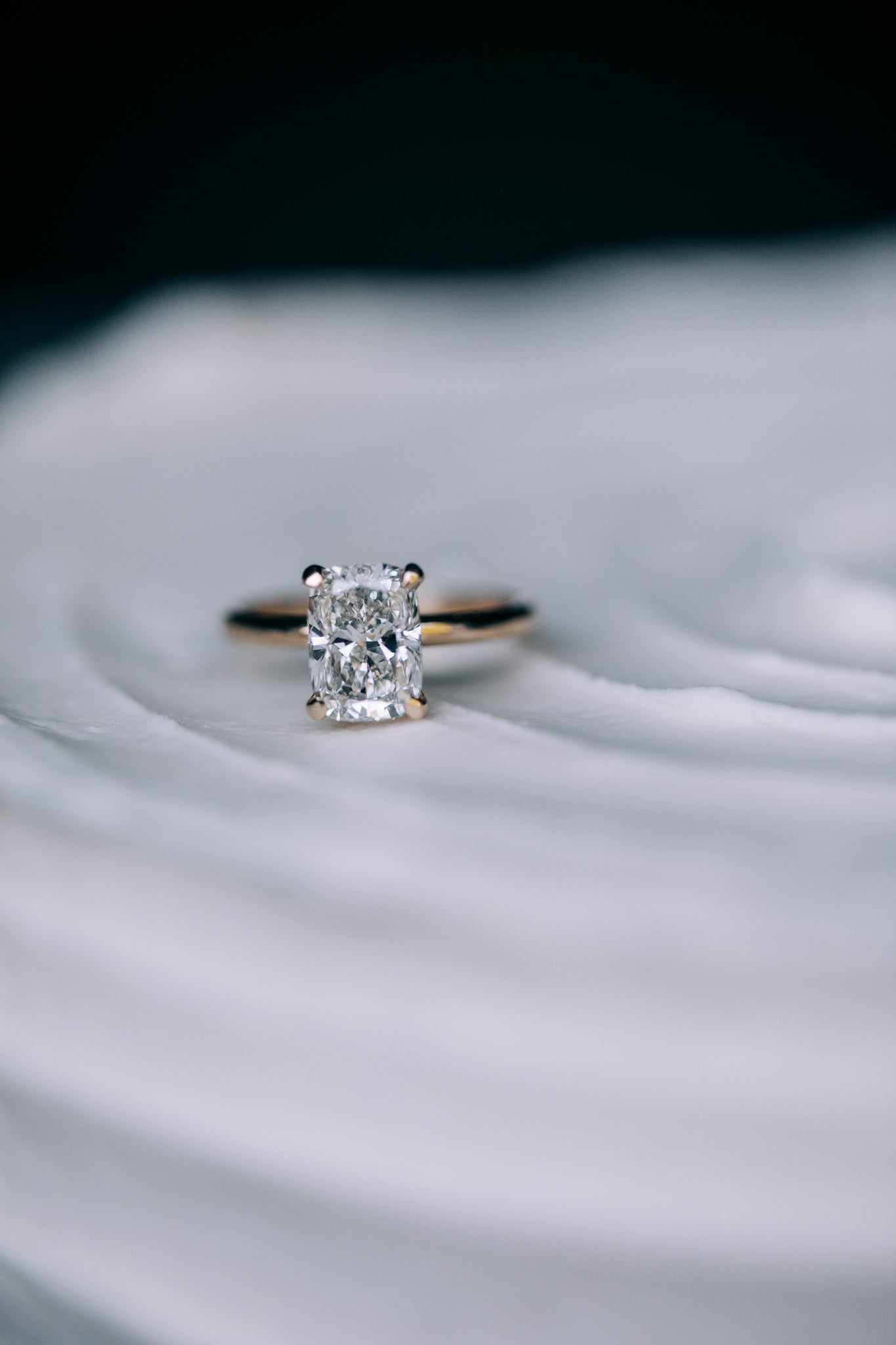 Elongated Cushion Lab-Grown Diamond Engagement Ring