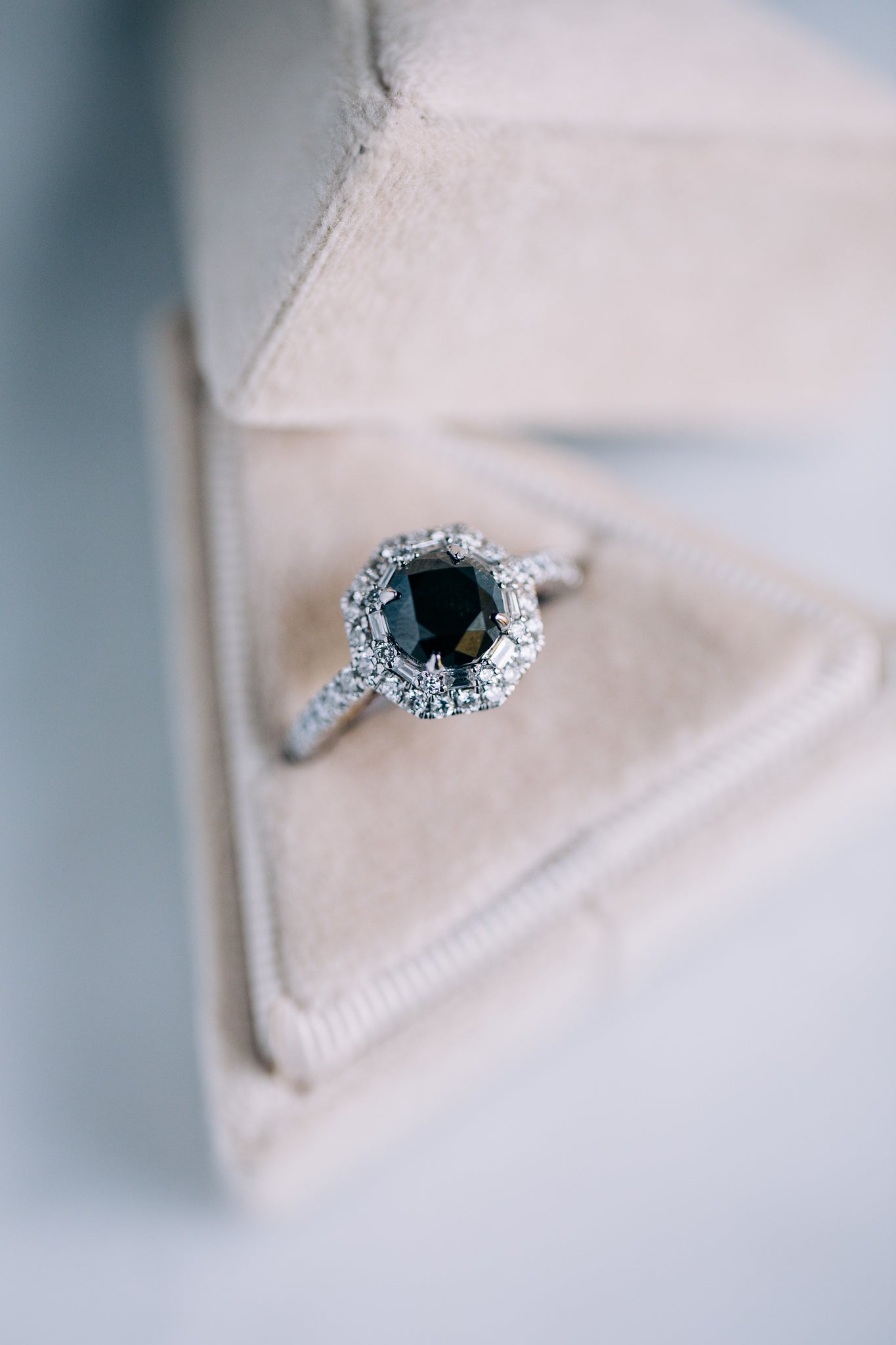 Black Diamond Ring in White Gold - Oz's Jewelers by The Hickory Jewelry Company