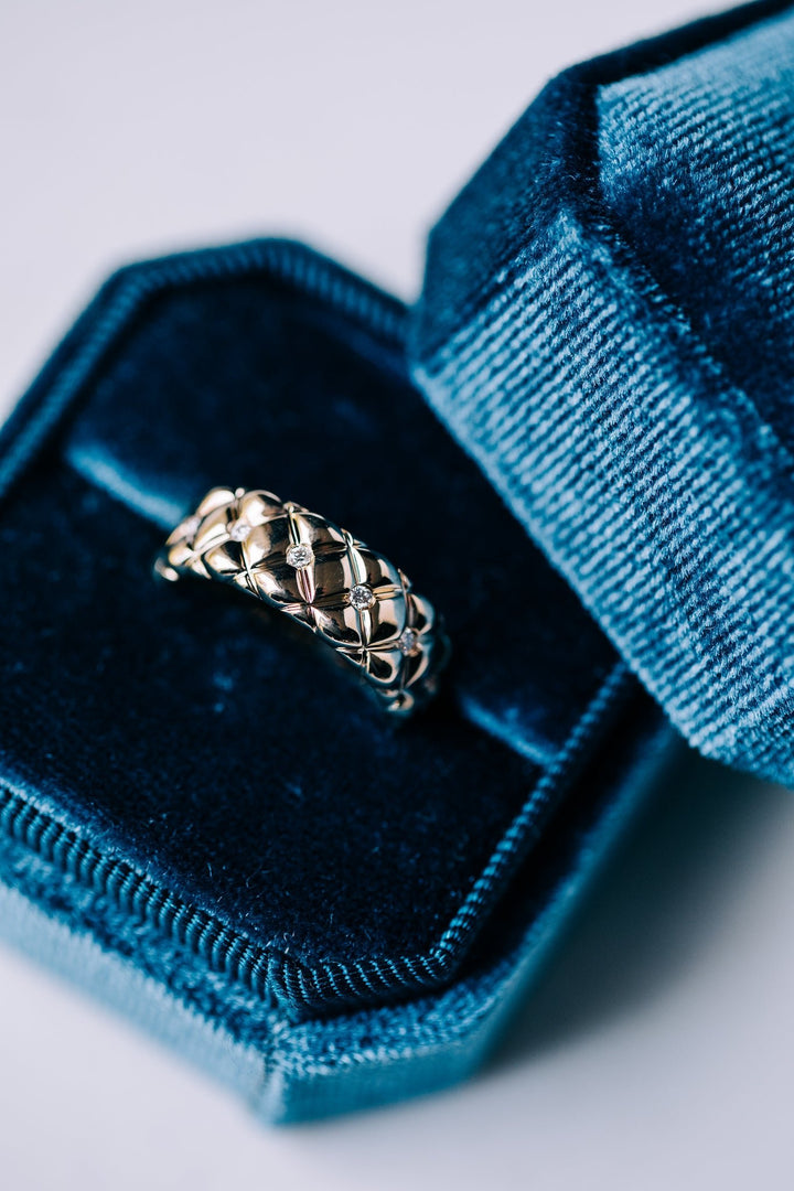 Classic Quilts Diamond Band 7mm - Oz's Jewelers by The Hickory Jewelry Company