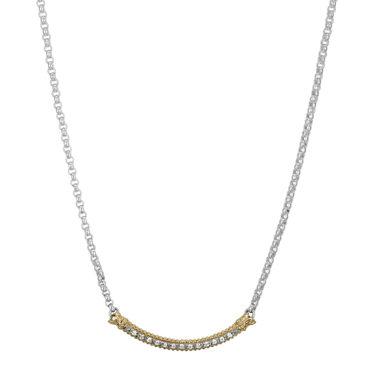 Curved Bar Diamond Necklace - Oz's Jewelers by The Hickory Jewelry Company