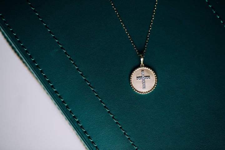 Diamond Cross Medallion Pendant - Oz's Jewelers by The Hickory Jewelry Company