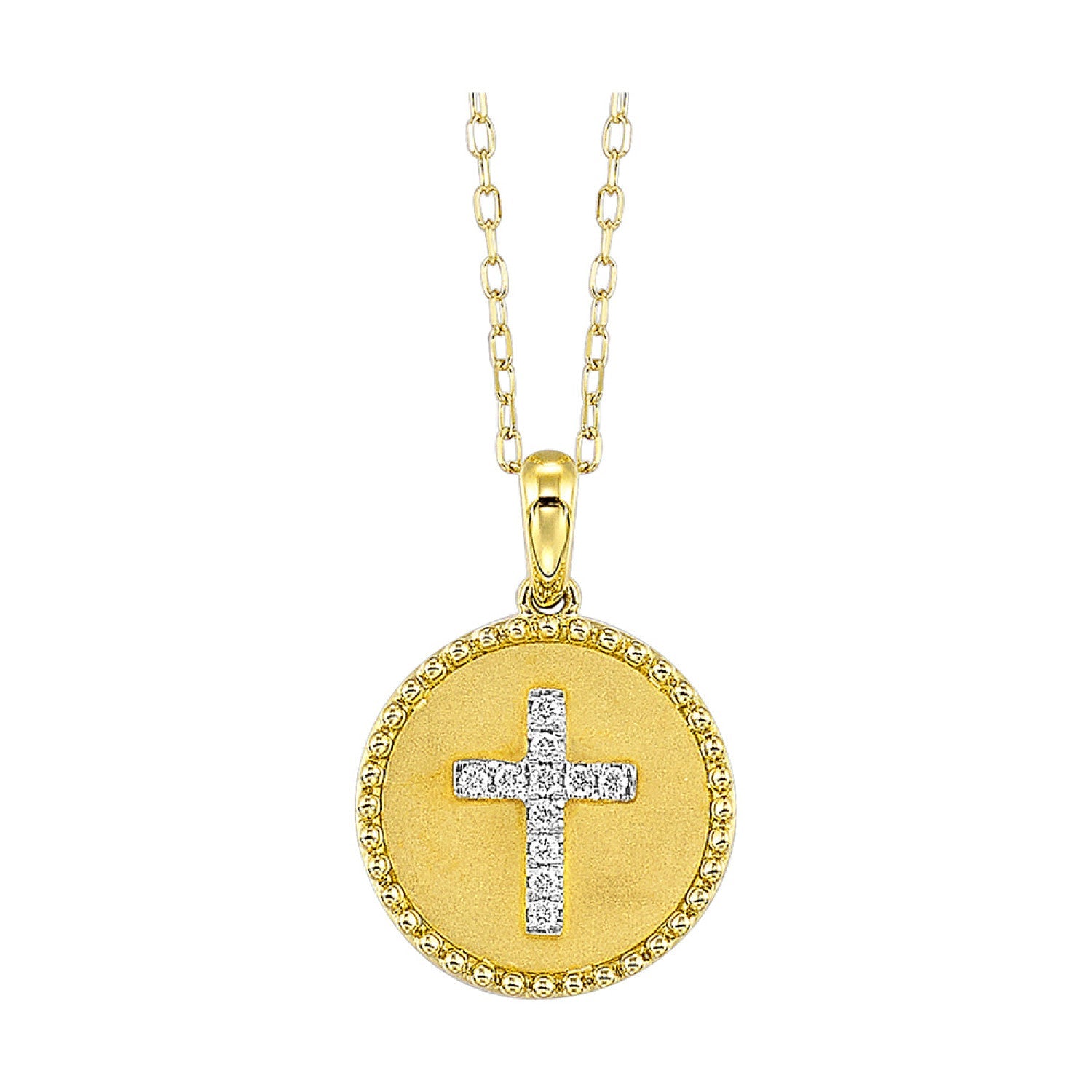Diamond Cross Medallion Pendant - Oz's Jewelers by The Hickory Jewelry Company