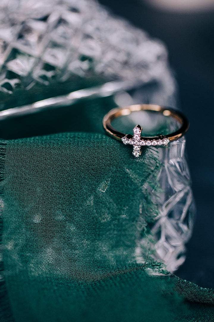 Diamond Cross Ring - Oz's Jewelers by The Hickory Jewelry Company