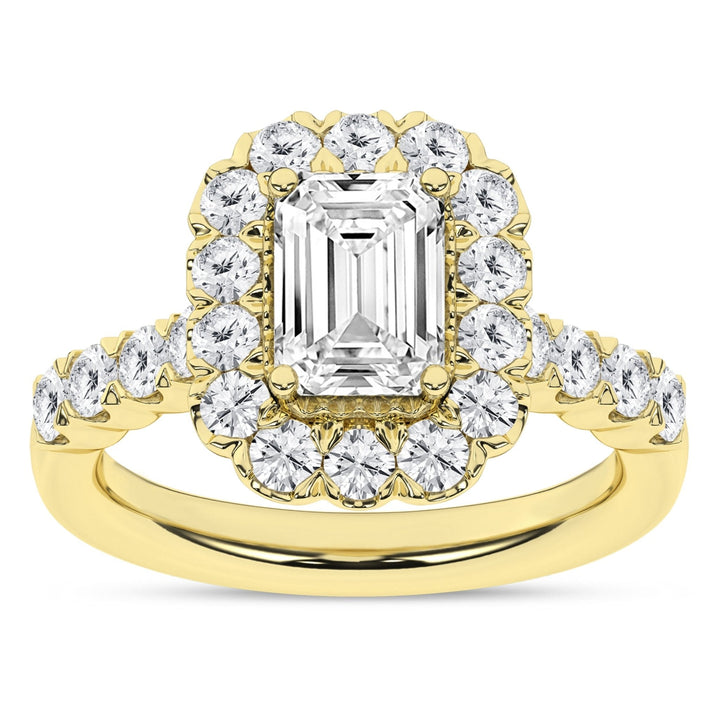 Elegant Halo Ring (Emerald) - Oz's Jewelers by The Hickory Jewelry Company