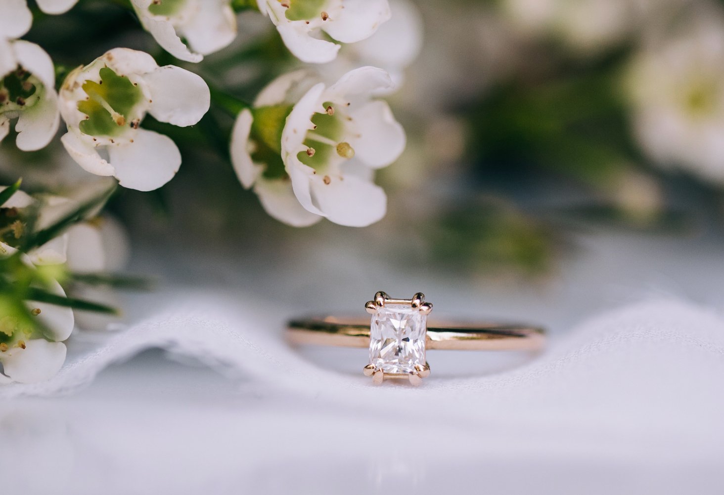 Elongated Cushion Natural Diamond Engagement Ring - Oz's Jewelers