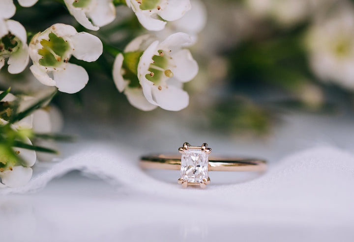 Elongated Cushion Natural Diamond Engagement Ring - Oz's Jewelers
