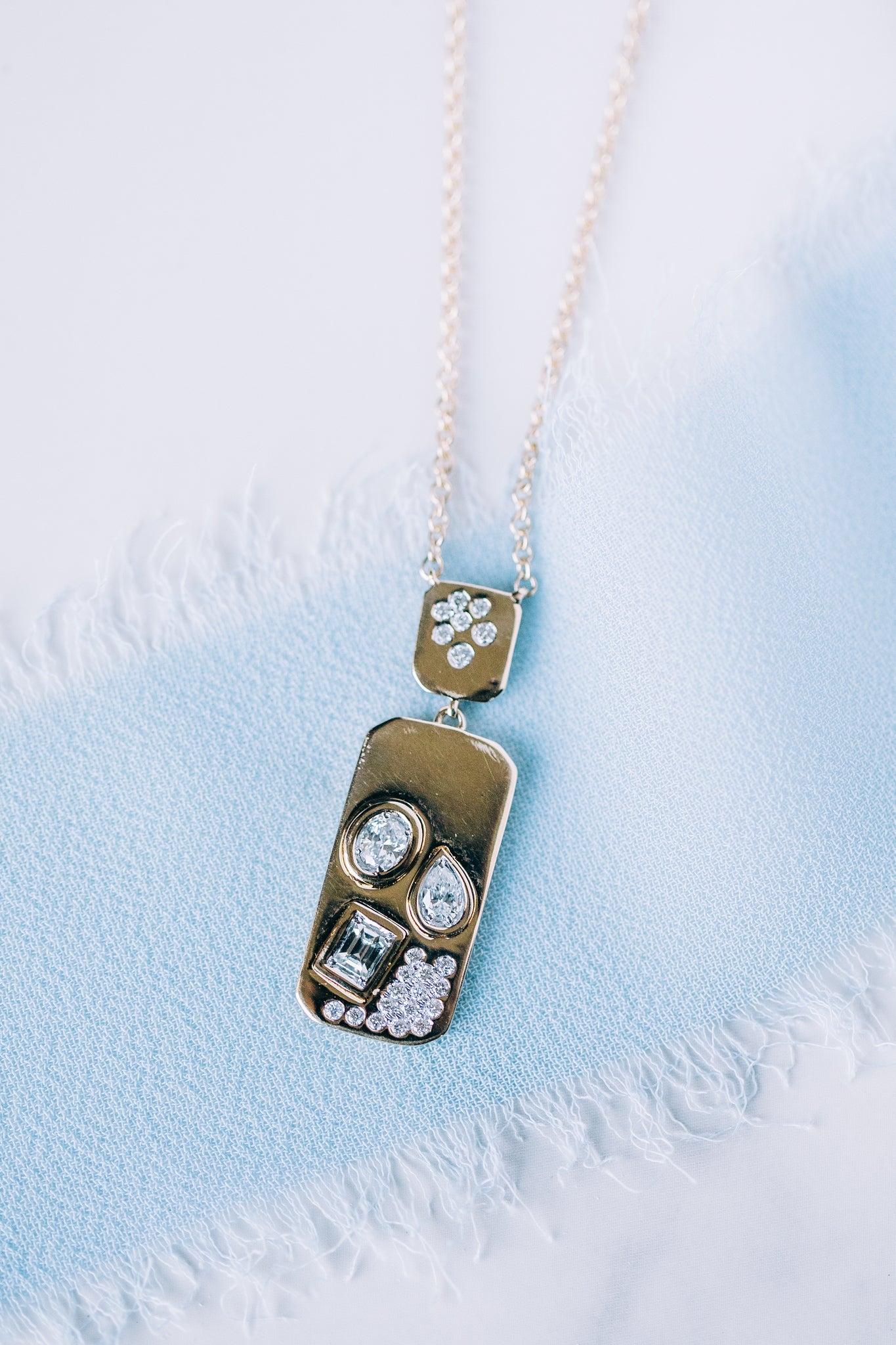 Flush Diamond Bezel Pendant - Oz's Jewelers by The Hickory Jewelry Company