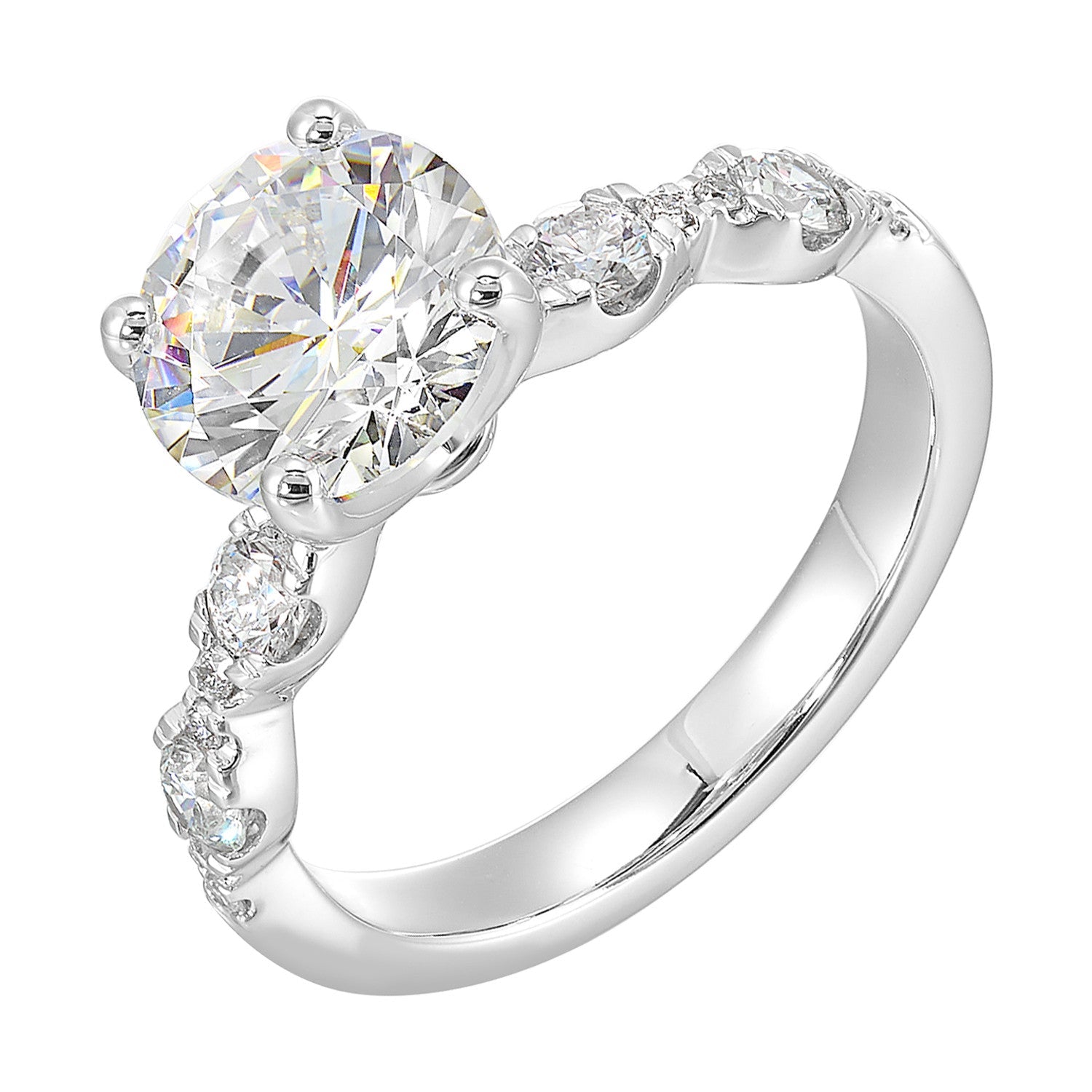 Fluted Shank Semi - Mount - Oz's Jewelers by The Hickory Jewelry Company
