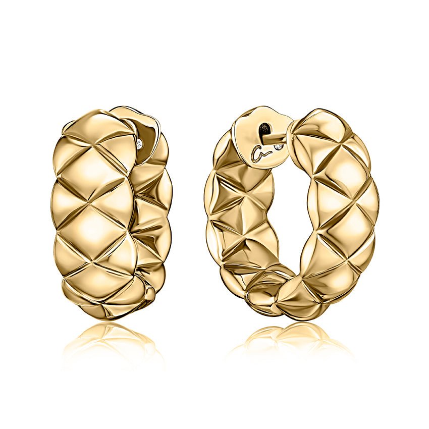 iconic quilted huggies earrings - Oz's Jewelers by The Hickory Jewelry Company