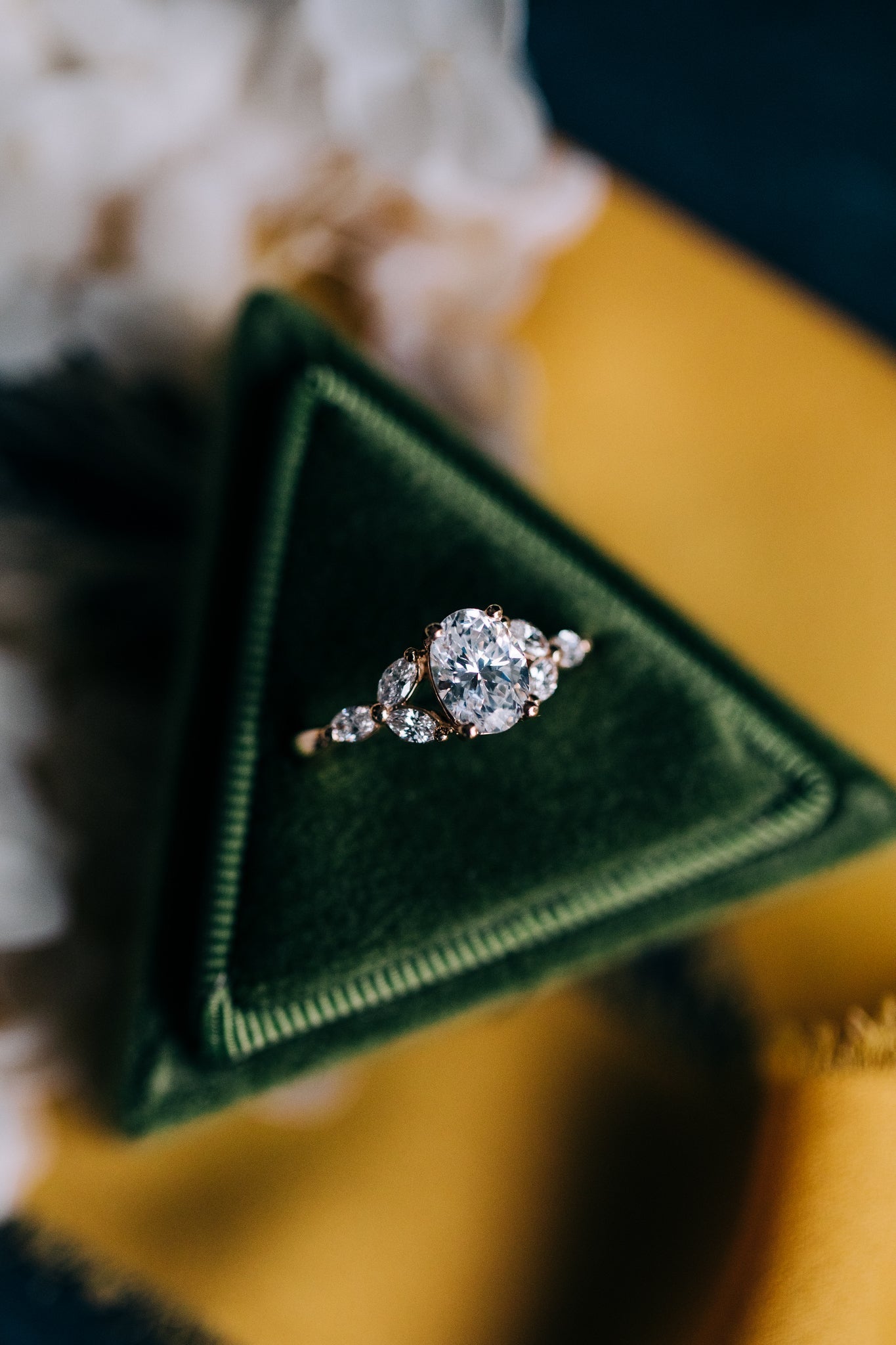 Petal Accented Shank Semi - Mount - Oz's Jewelers by The Hickory Jewelry Company