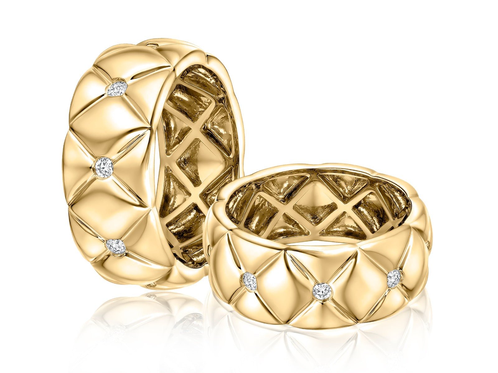 Quilts Pattern Ring with Brilliant Diamonds - Oz's Jewelers by The Hickory Jewelry Company