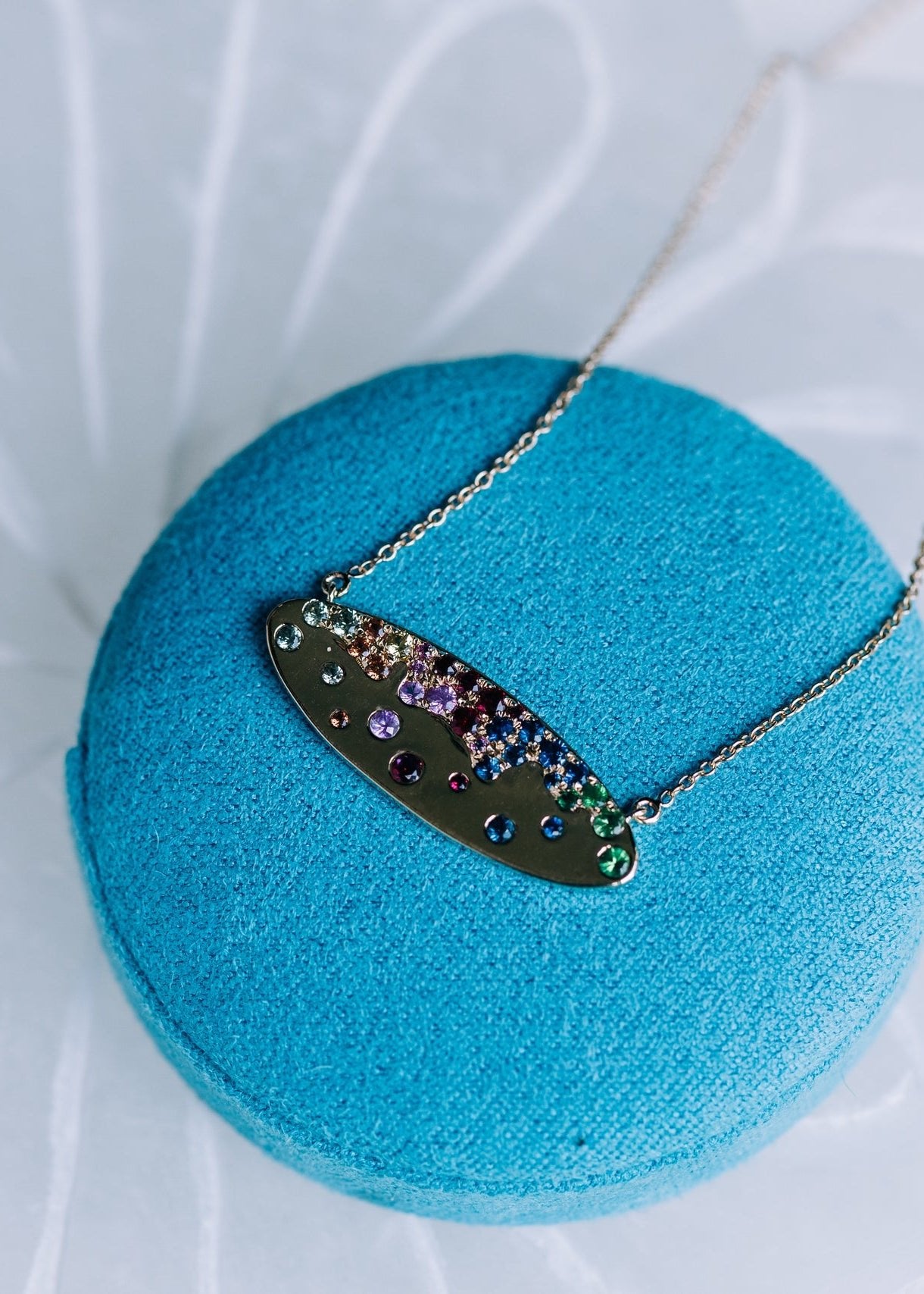 Rainbow Sapphire Necklace - Oz's Jewelers by The Hickory Jewelry Company