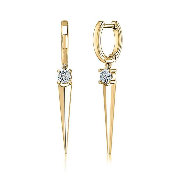 sophisticated diamond dagger drop earrings - Oz's Jewelers by The Hickory Jewelry Company