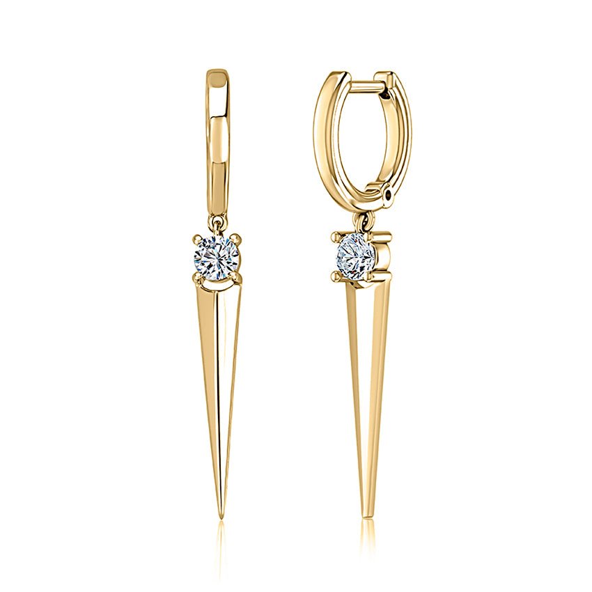 sophisticated diamond dagger drop earrings - Oz's Jewelers by The Hickory Jewelry Company