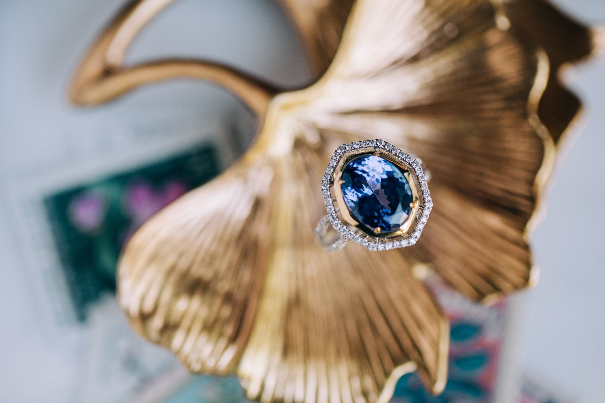 Two Tone Tanzanite Ring - Oz's Jewelers by The Hickory Jewelry Company