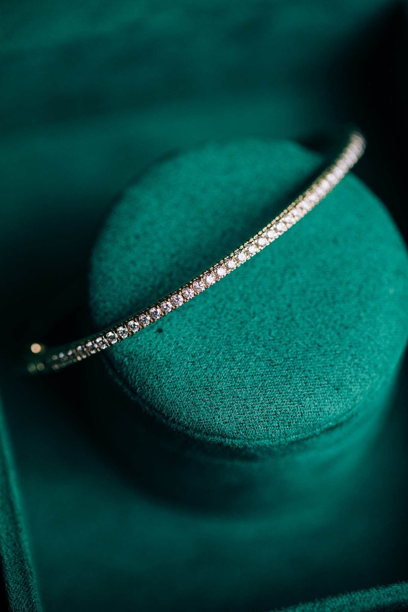 Yellow Gold Diamond Bangle Bracelet - Oz's Jewelers by The Hickory Jewelry Company